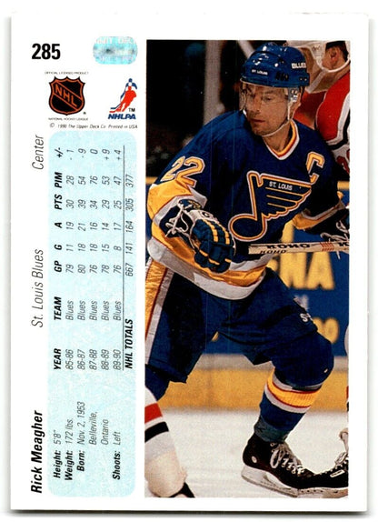 1990-91 Upper Deck Rick Meagher St. Louis Blues #285