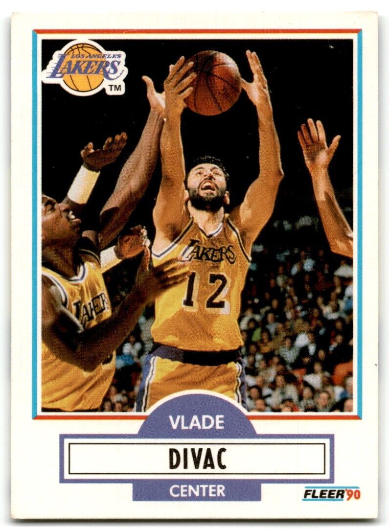 1990-91 Fleer Vlade Divac Rookie Los Angeles Lakers #91