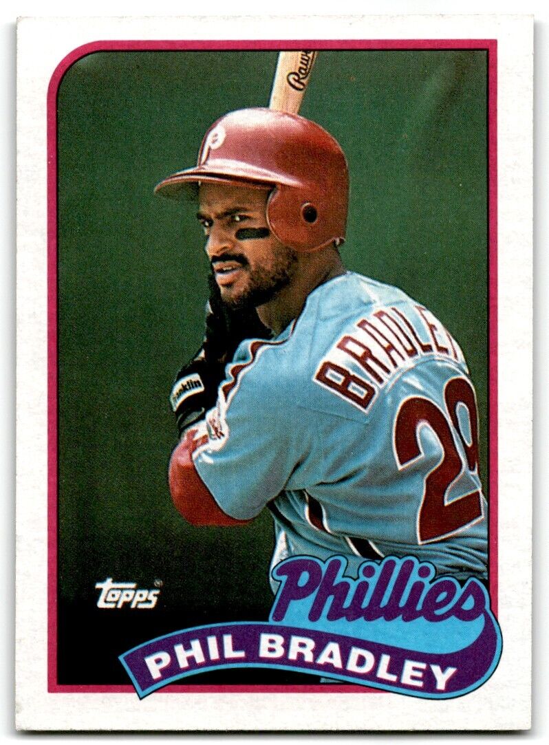 1989 Topps Phil Bradley Philadelphia Phillies #608