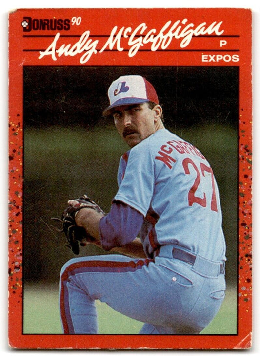 1990 Donruss Andy McGaffigan Montreal Expos #574