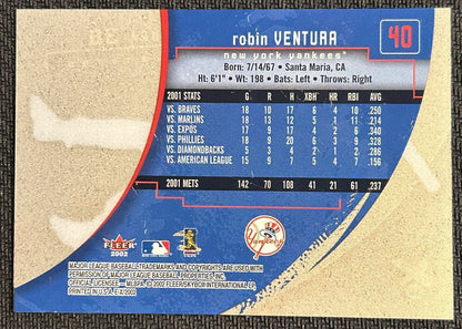 2002 Fleer E-X Robin Ventura New York Yankees #40