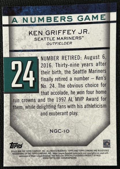 2020 Topps Chrome A numbers game Ken Griffey Jr. Seattle Mariners #NGC-10