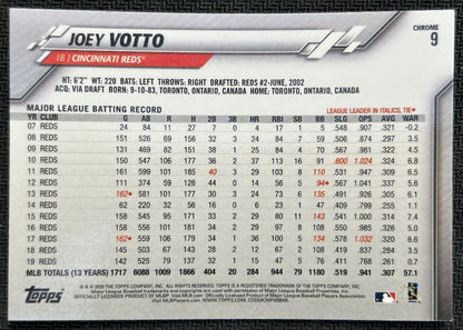 2020 Topps Chrome Joey Votto Cincinnati Reds #9