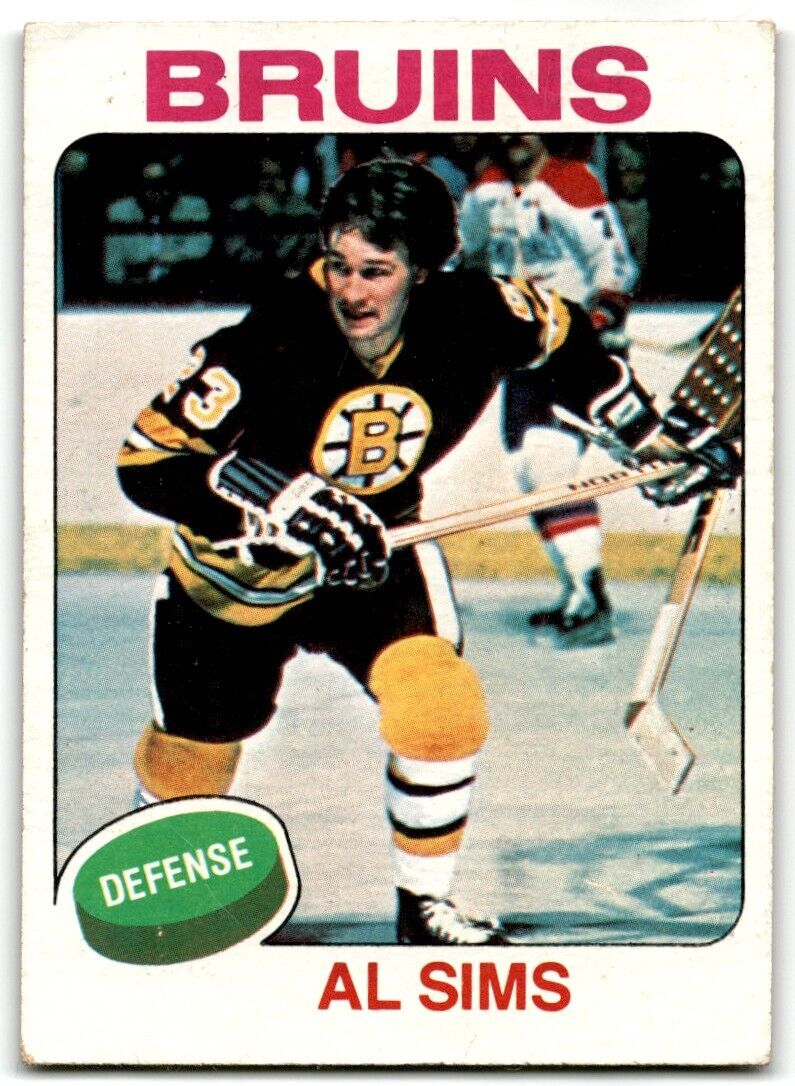 1975-76 Topps Al Sims Boston Bruins #136