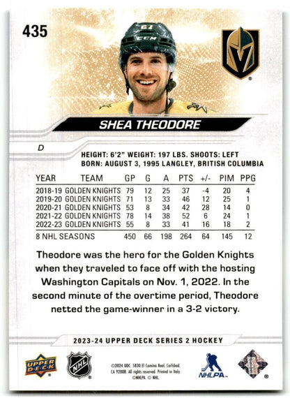 2023-24 Upper Deck Shea Theodore Vegas Golden Knights #435