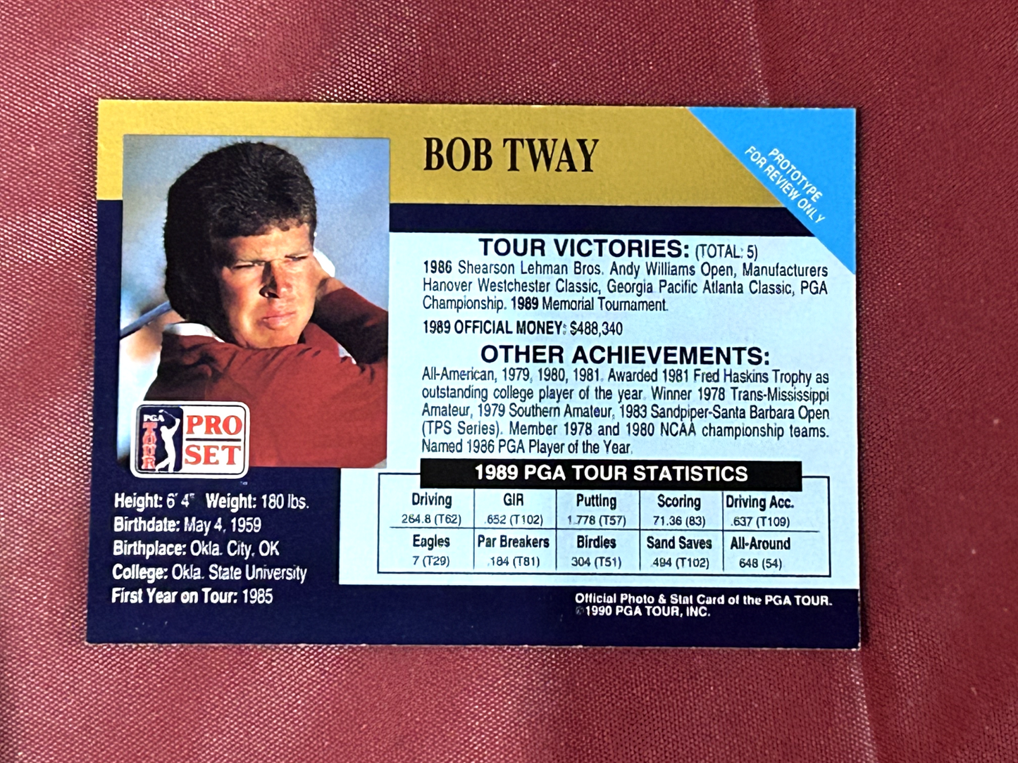 1990 PGA Tour Pro Set - Bob Tway #67