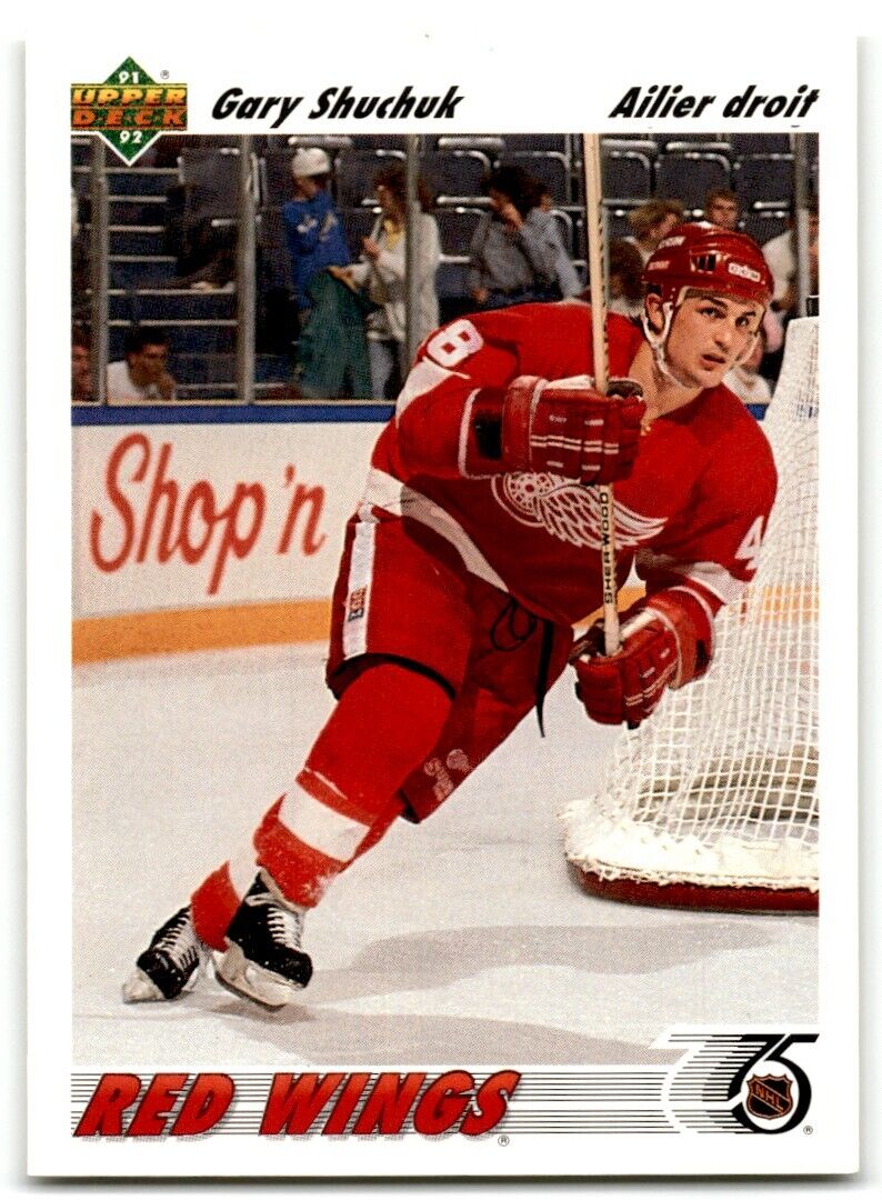 1991-92 Upper Deck French Gary Shuchuk Rookie Detroit Red Wings #376