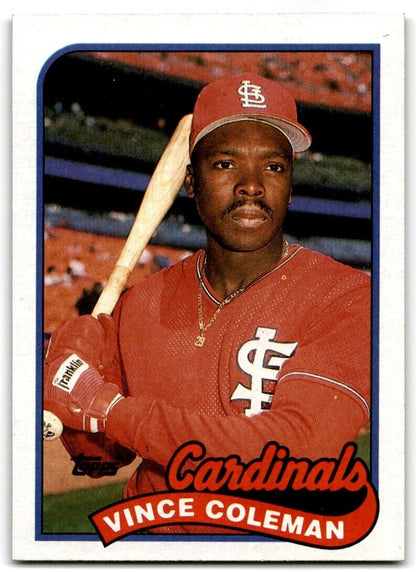 1989 Topps Vince Coleman St. Louis Cardinals #90