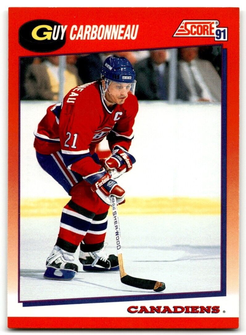 1991-92 Score Guy Carbonneau Montreal Canadiens #19