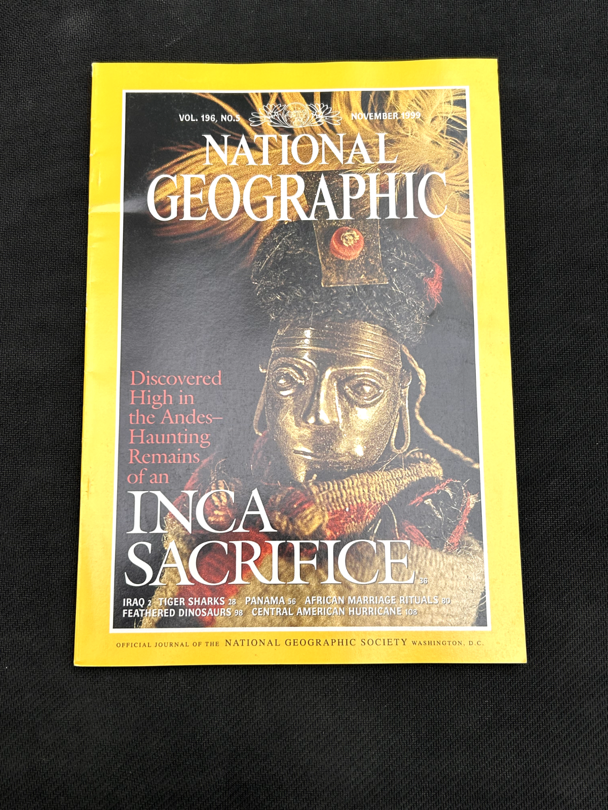 National Geographic Magazine November 1999 Haunting Remains of Inca Sacrifice