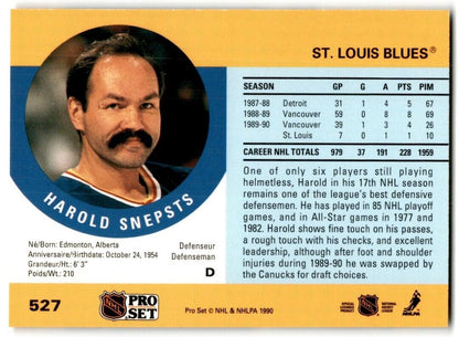 1990-91 Pro Set Harold Snepsts St. Louis Blues #527