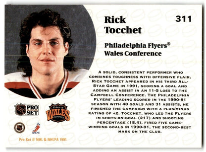 1991-92 Pro Set French Rick Tocchet Philadelphia Flyers #311