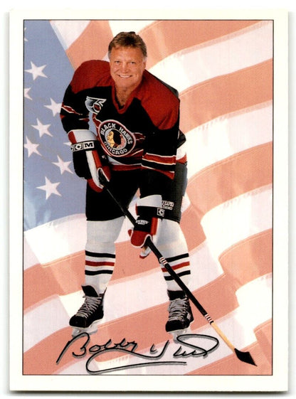 1991-92 Ultimate Original 6 French Bobby Hull Chicago Blackhawks #77