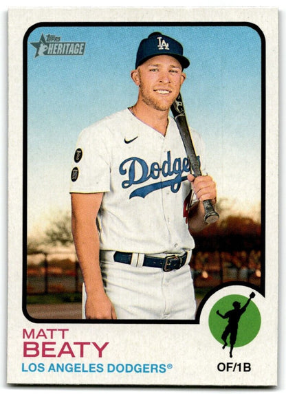 2022 Topps Heritage Matt Beaty Los Angeles Dodgers #434