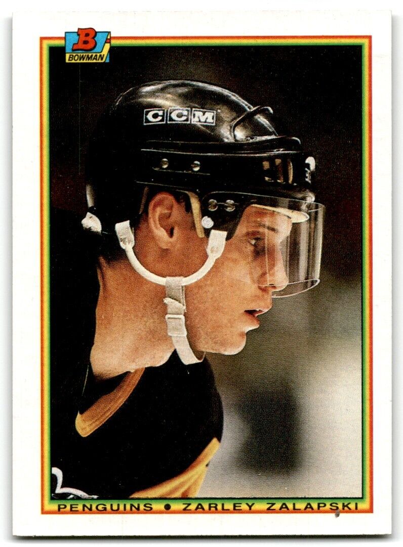 1990-91 Bowman Zarley Zalapski Pittsburgh Penguins #207