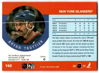 1990-91 Pro Set Bryan Trottier New York Islanders #192