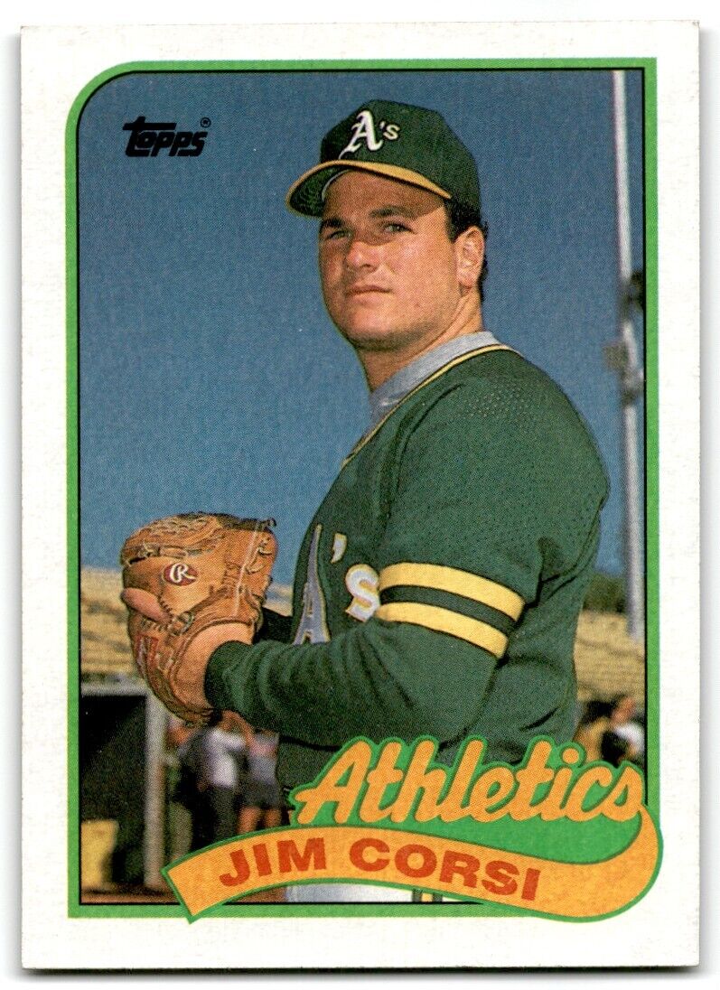 1989 Topps Jim Corsi Oakland Athletics #292