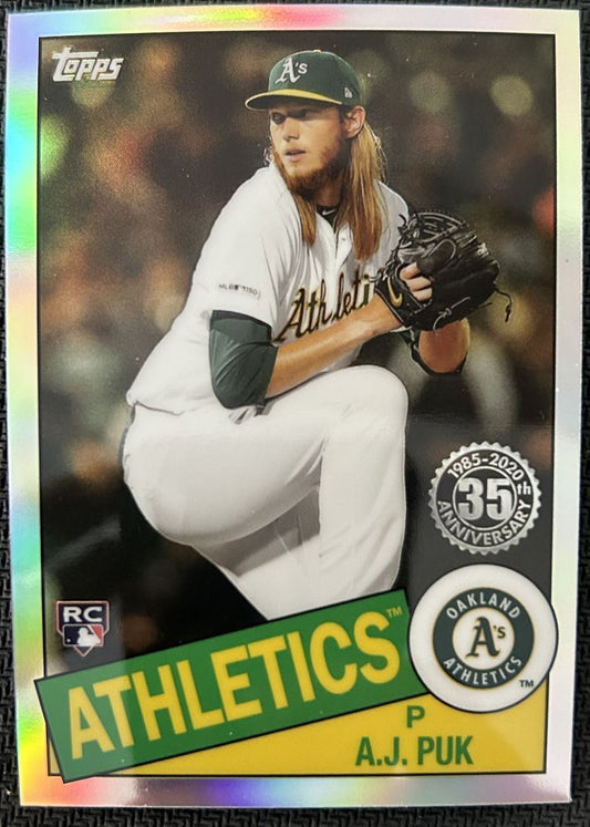 2020 Topps Chrome A.J. Puk Oakland Athletics #85TC-14 Parallel