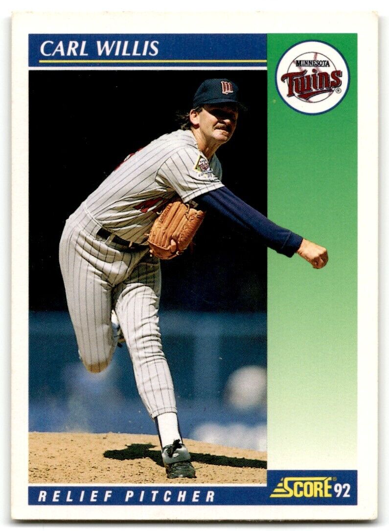 1992 Score Carl Willis Minnesota Twins #482