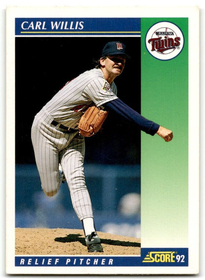 1992 Score Carl Willis Minnesota Twins #482