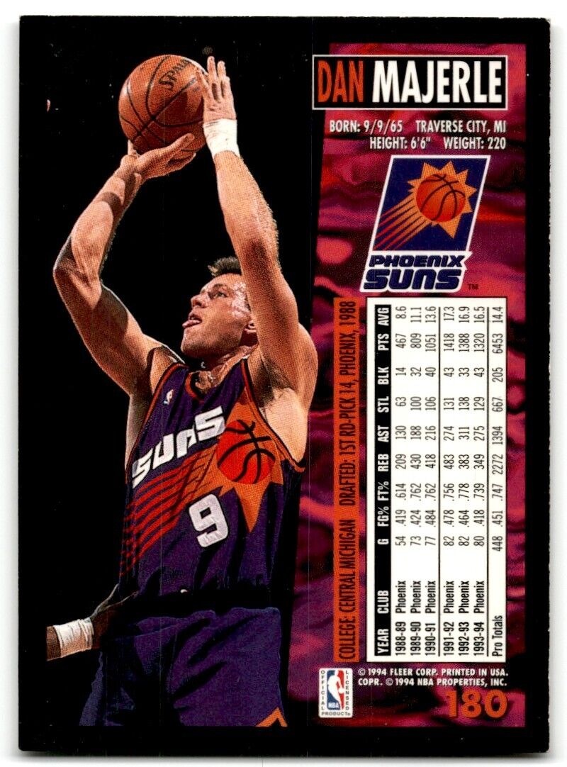 1994-95 Fleer Dan Majerle Phoenix Suns #180