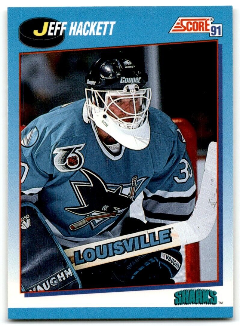 1991-92 Score Canadian Bilingual Jeff Hackett San Jose Sharks #642