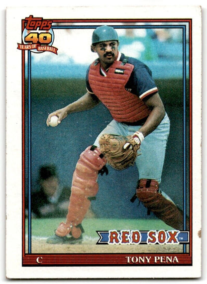 1991 Topps Tony Pena Boston Red Sox #375