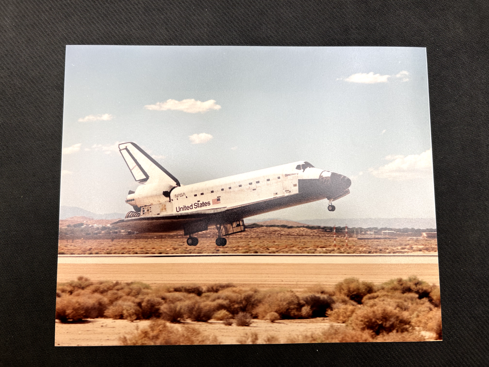 NASA Space Shuttle STS-64 landing on Kodak paper photo