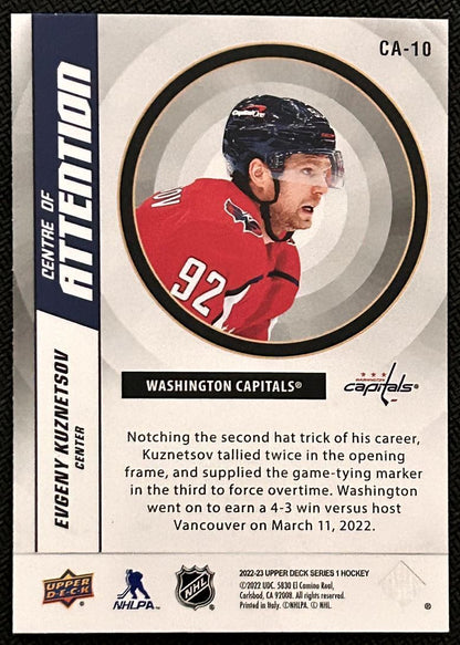 2022-23 Upper Deck Centre of Attention Evgeny Kuznetsov Capital District