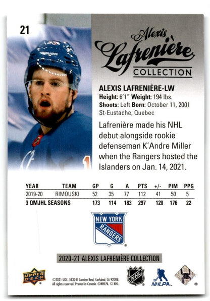 2020-21 Upper Deck Alexis Lafreniere Collection Alexis Lafreniere New York