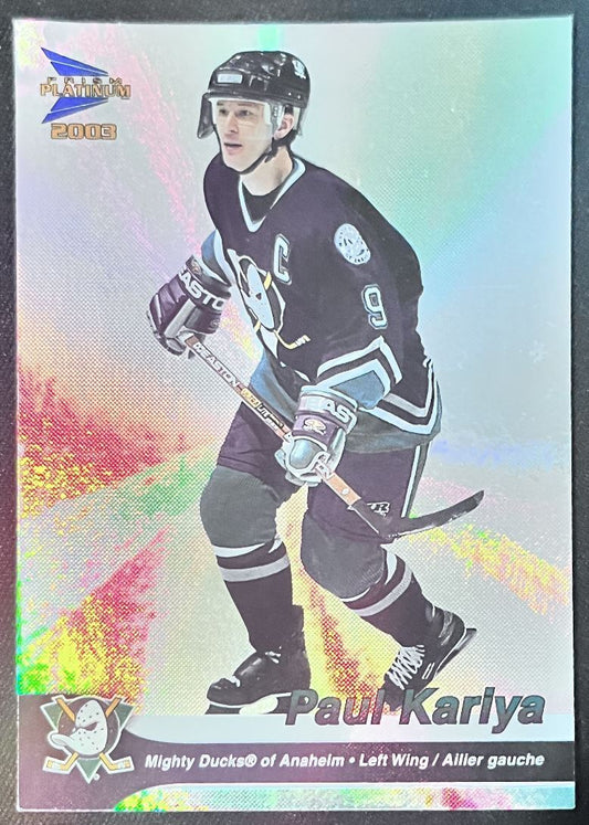 1994-95 Prism Platinum McDonald's Paul Kariya Mighty Ducks of Anaheim #1