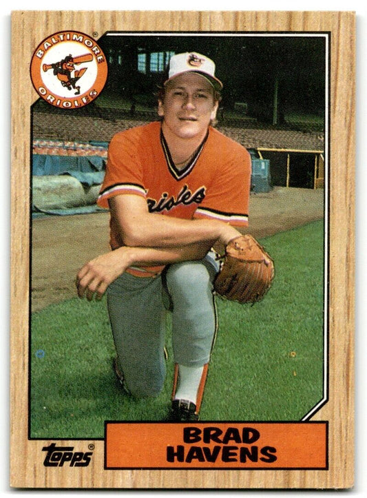 1987 Topps Brad Havens Baltimore Orioles #398