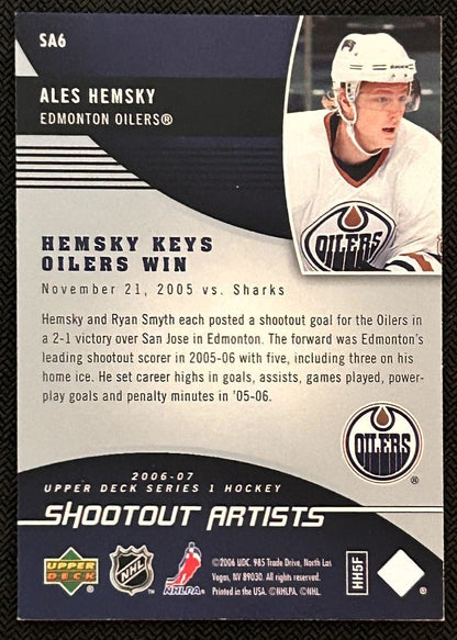 2006-07 Upper Deck Shootout Artists Ales Hemsky Edmonton Oilers #SA6