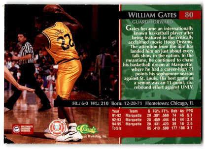 1996-97 Classic William Gates Rookie Auto #80