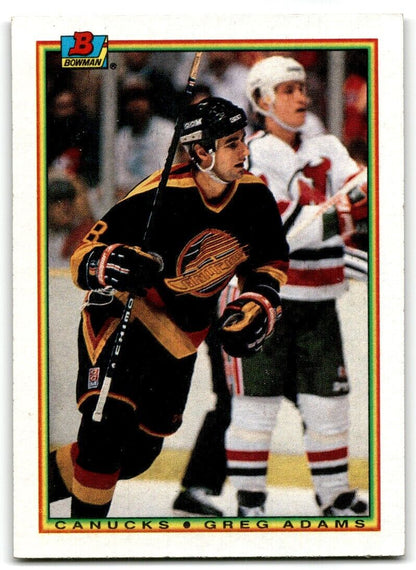 1990-91 Bowman Greg Adams Vancouver Canucks #59