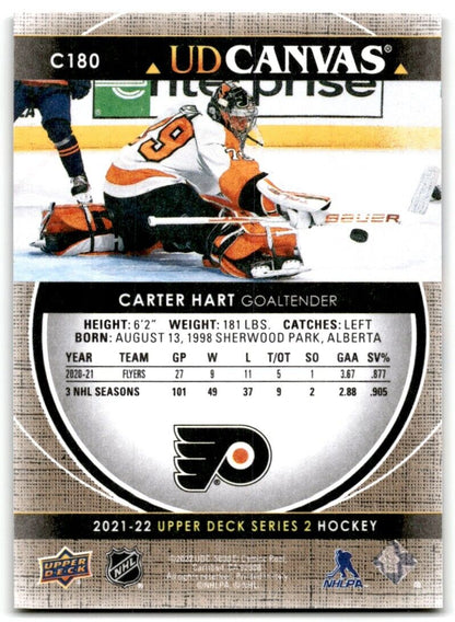 2021-22 Upper Deck UD Canvas Carter Hart Philadelphia Flyers #C180