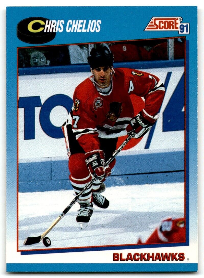 1991-92 Score Canadian Bilingual Chris Chelios Chicago Blackhawks #455