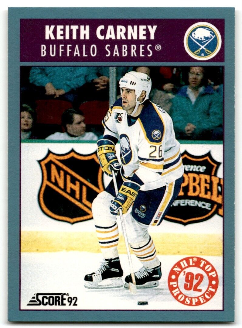 1992-93 Score Canadian Keith Carney Rookie Buffalo Sabres #461