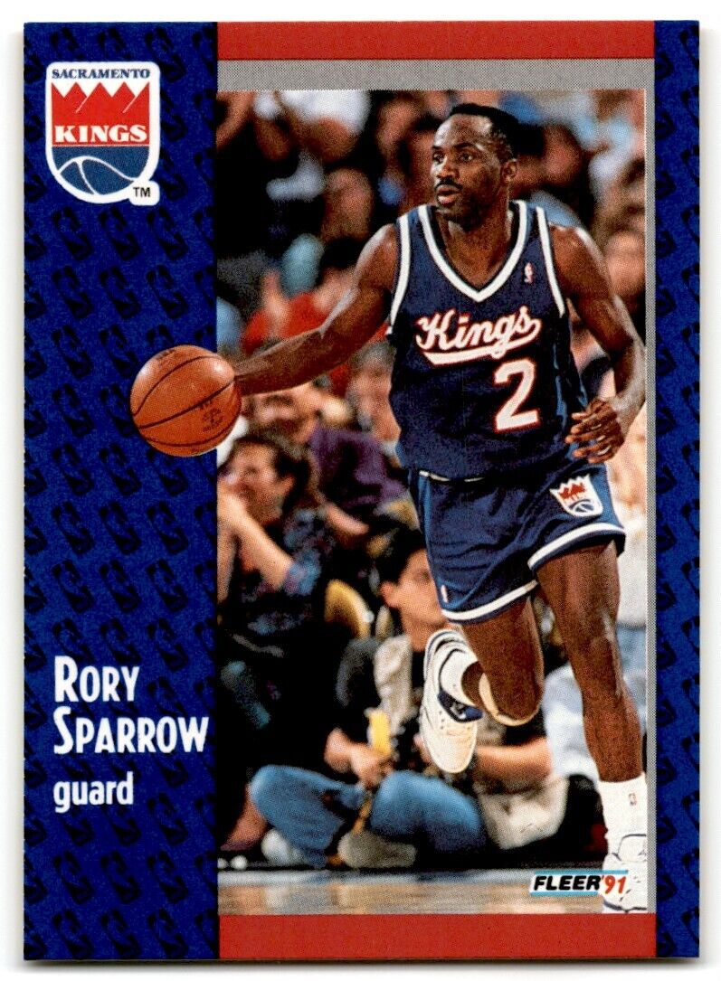 1991-92 Fleer Rory Sparrow Sacramento Kings #180