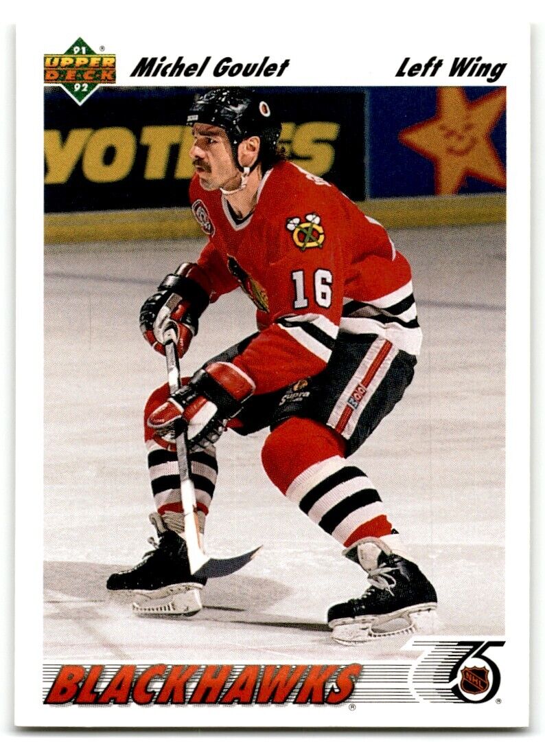 1991-92 Upper Deck Michel Goulet Chicago Blackhawks #374