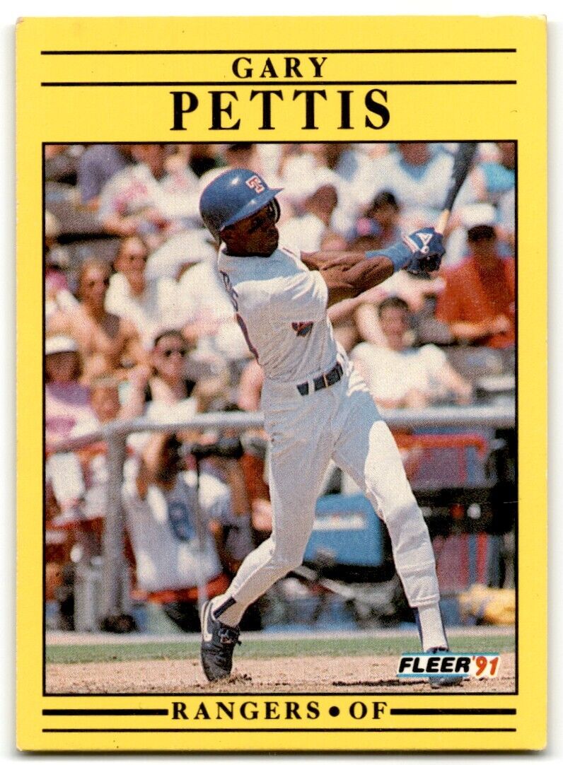 1991 Fleer Gary Pettis Texas Rangers #297A