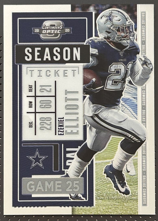 2020 Panini Contenders Ezekiel Elliott Dallas Cowboys #17