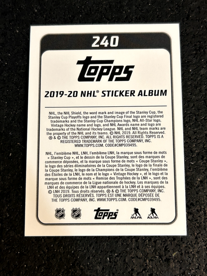 2019-20 Topps NHL Stickers #240 Team highlight - December 11, 2018