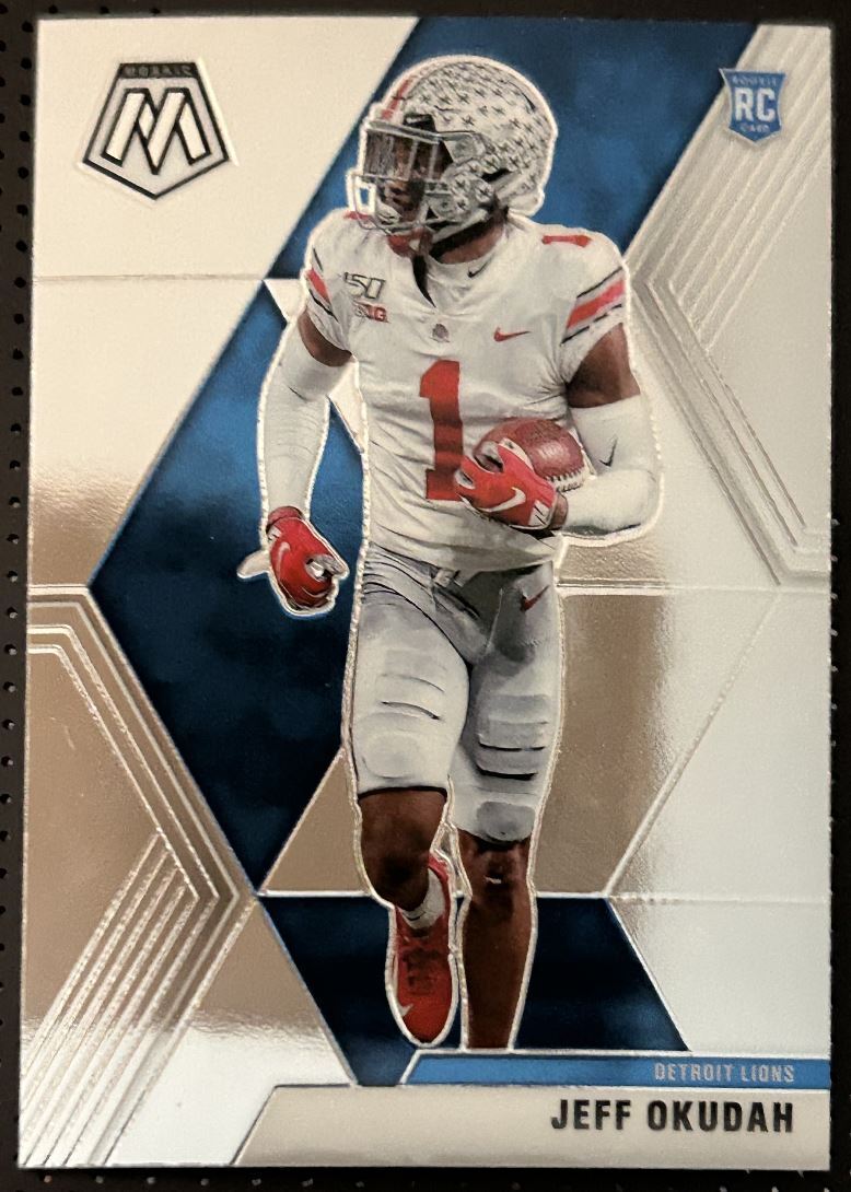 2020 Panini Mosaic Jeff Okudah Rookie Detroit Lions #243