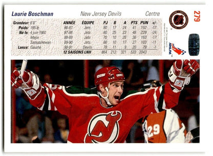 1991-92 Upper Deck Laurie Boschman New Jersey Devils #279