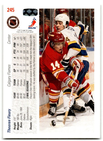 1991-92 Upper Deck Theo Fleury Calgary Flames #245