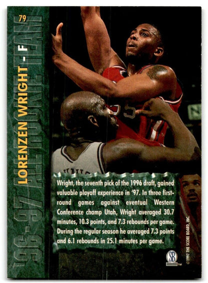 1997-98 Score Board Rookies Lorenzen Wright Los Angeles Clippers #79