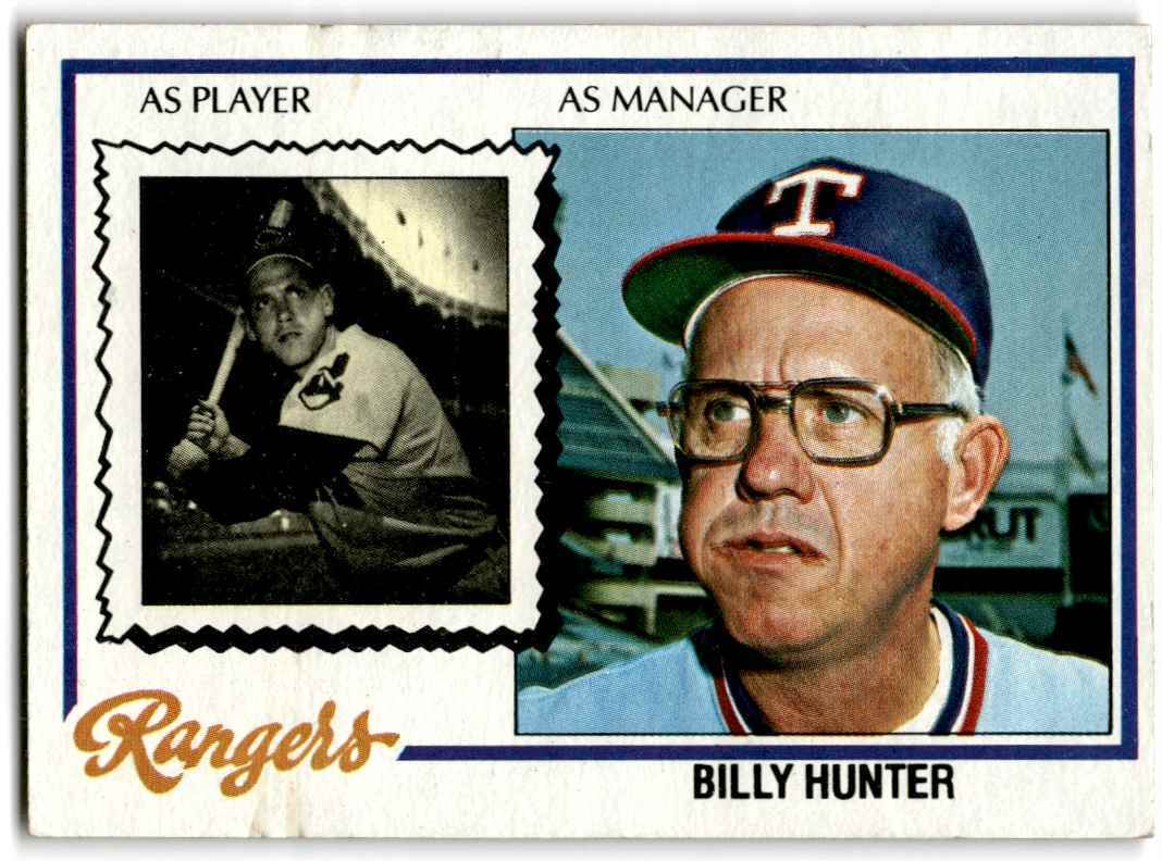 1978 Topps Billy Hunter Texas Rangers #548