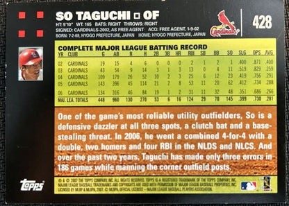 2007 Topps So Taguchi St. Louis Cardinals #428