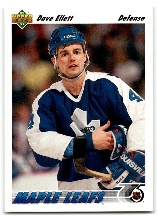 1991-92 Upper Deck Dave Ellett Toronto Maple Leafs #196